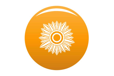 Sunny plant icon vector orange