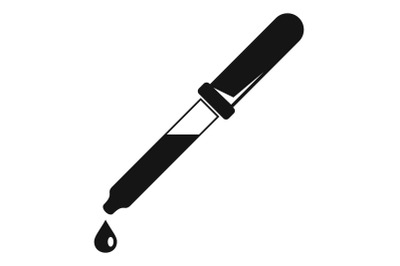 Pipette blood icon, simple style