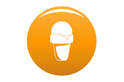 Ice cream summer icon vector orange