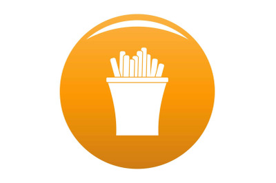 French fries icon vector orange