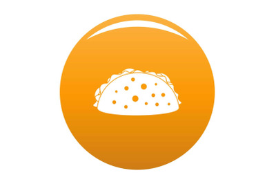 Tacos icon vector orange