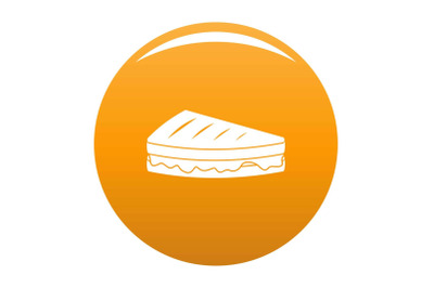 Sandwich icon vector orange