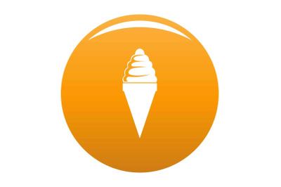 Ice cream icon vector orange