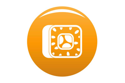 Sushi icon vector orange