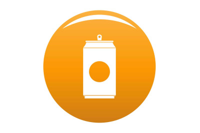 Soda icon vector orange