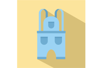 Jeans work pants icon, flat style