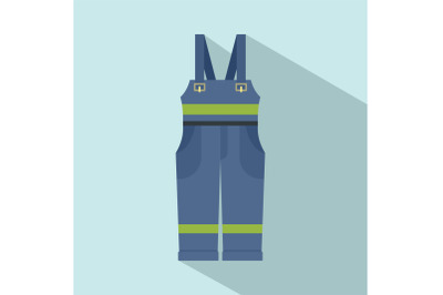 Worker suit icon, flat style