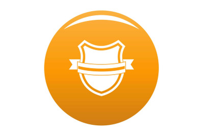 Badge retro icon vector orange