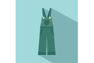 Garden worker clothes icon, flat style