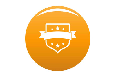 Badge vintage icon vector orange