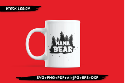 Nana Bear Forest SVG