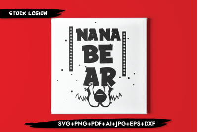 Nana Bear Nose SVG