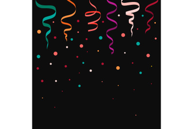 Carnaval ribbon concept background, flat style