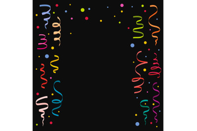 Carnival serpentine concept background, flat style