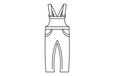 Jeans work pants icon, outline style