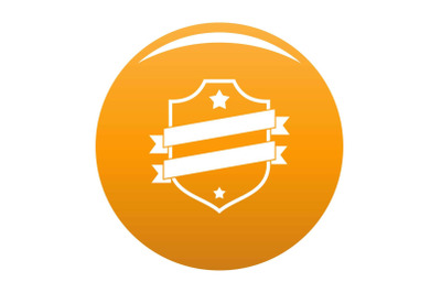 Badge business icon vector orange