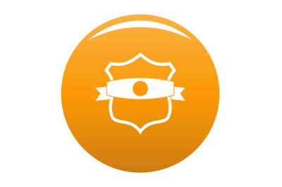 Badge classic icon vector orange