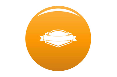 Badge label icon vector orange