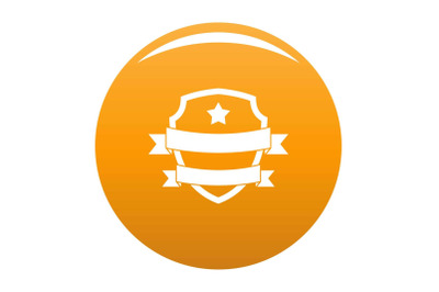 Badge hipster icon vector orange