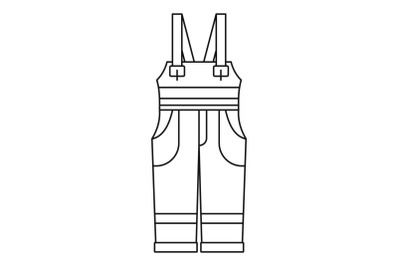 Worker suit icon, outline style