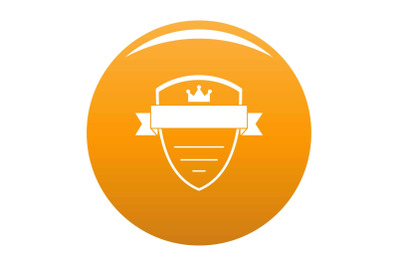 Badge soldier icon vector orange