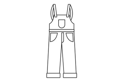 Worker pants icon, outline style