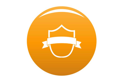 Badge modern icon vector orange