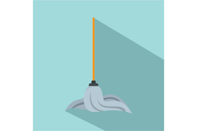 Mop icon, flat style