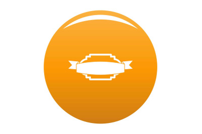 Badge premium quality icon vector orange