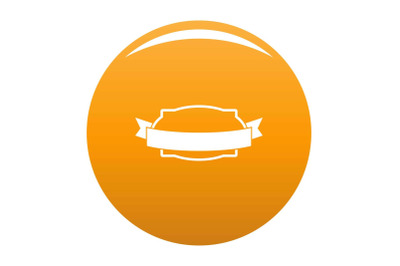 Badge stamp icon vector orange