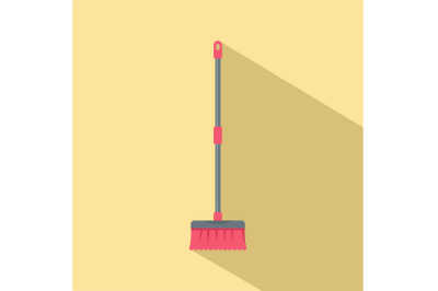 Brush mop icon, flat style