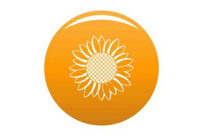 Nice sunflower icon vector orange