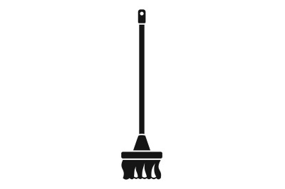 Cleaning mop icon, simple style