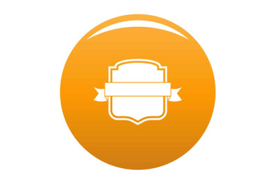 Badge emblem icon vector orange