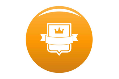 Badge emperor icon vector orange