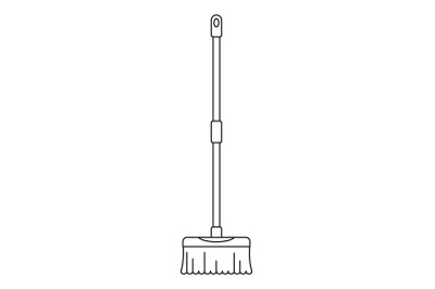 Brush mop icon, outline style