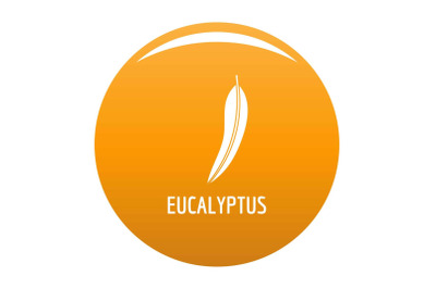 Eucalyptus leaf icon vector orange