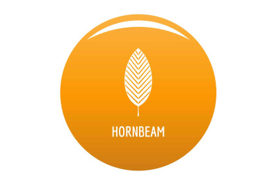 Hornbeam leaf icon vector orange