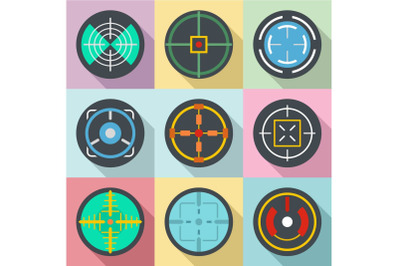 Specific purpose icons set, flat style