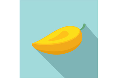 Fresh mango icon, flat style