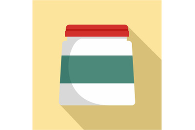 Glue jar icon, flat style