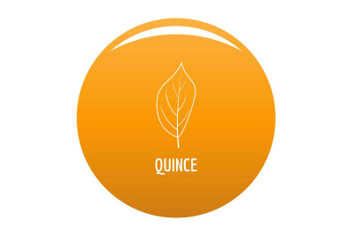 Quince leaf icon vector orange