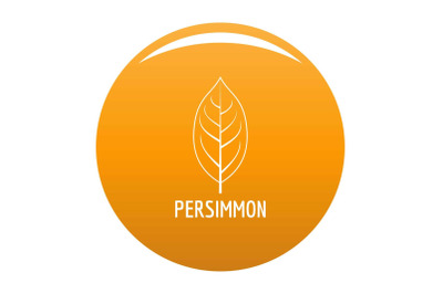 Persimmon leaf icon vector orange
