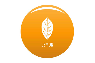 Lemon leaf icon vector orange