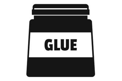 Glue jar icon, simple style
