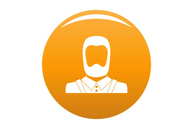 Man avatar icon vector orange