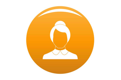 Female user icon vector orange