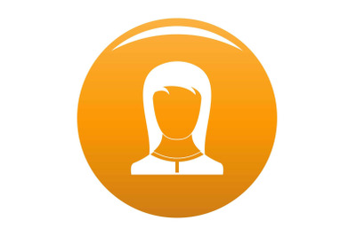 Best female avatar icon vector orange
