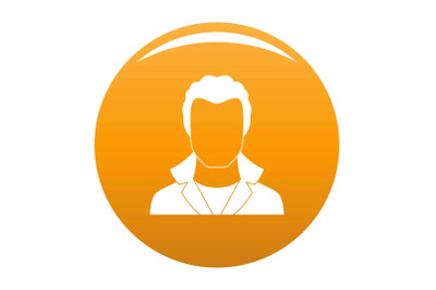 New man avatar icon vector orange