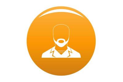 Man avatar icon vector orange